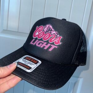 PINK Coors Black Trucker Hat